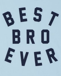 Camiseta con gráfico Best Bro Ever de la familia a juego para niños