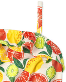 Barboteuse à volants fruits pour bébés et petites filles