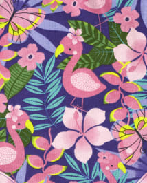 Lot de 5 cache-couches à volants et flamants roses pour bébé fille