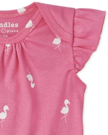 Lot de 5 cache-couches à volants et flamants roses pour bébé fille