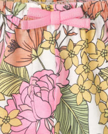 Lot de 2 shorts à fleurs pour bébé fille