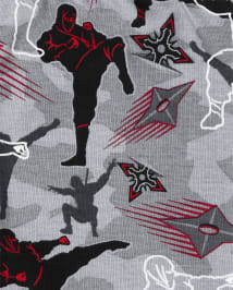 Boys Glow Ninja Snug Fit Cotton Pajamas