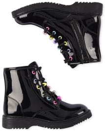 Bottines sale lacets perles