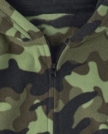 Pyjama une pièce en polaire camouflage pour garçon
