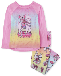 Llama girls pajamas hot sale