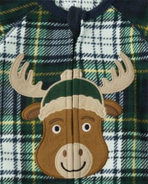 Buffalo Plaid Moose Pajamas for Whole Family, Family Christmas