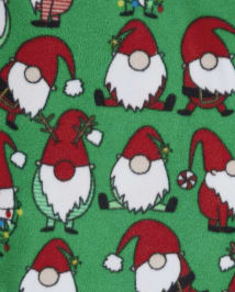 Unisex Adult Matching Family Christmas Gnomies Cotton And Fleece Pajamas