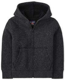 Boys Long Sleeve Marled Sherpa Zip Up Hoodie | The Children's Place CA ...