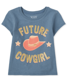 Baby And Toddler Girls Future Cowgirl Graphic Tee