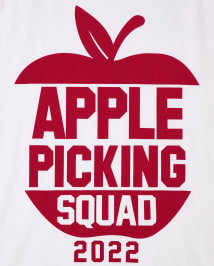Unisex Adult Matching Family Apple Picking Squad Graphic Tee