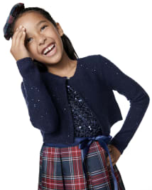 Girls Long Sleeve Sequin Cropped Shrug TIDAL The Children s Place CA