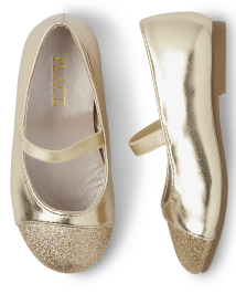 Girls Glitter Ballet Flats GOLD The Children s Place CA