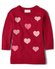Sequin heart hotsell sweater