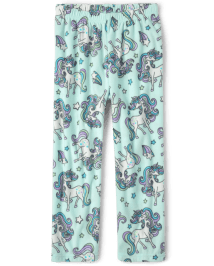Girls Unicorn Print Fleece Pajama Pants