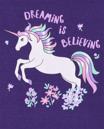 Baby And Toddler Girls Unicorn Snug Fit Cotton Pajamas