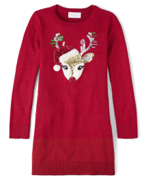 Sequin reindeer shop jumper