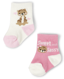 Baby Girls Leopard Midi Socks 6-Pack