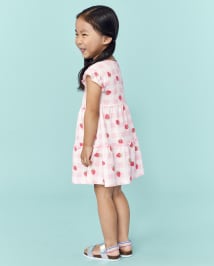 Baby And Toddler Girls Strawberry Tiered Dress