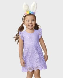 Baby And Toddler Girls Lace Shift Dress