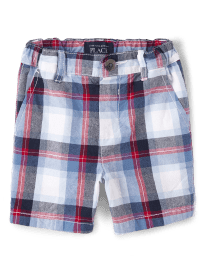 Plaid chino top shorts