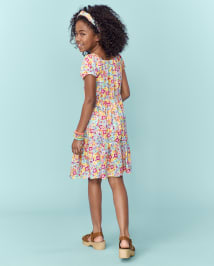 Girls Mommy And Me Floral Tiered Dress