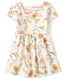 Robe nuisette florale a manches courtes pour bebe et toute petite fille WHITE The Children s Place CA