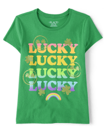 PF Lucky Girl Embroidered Tee main image 1
