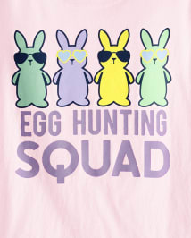 Girls Matching Family Egg Hunting Squad Graphic Tee