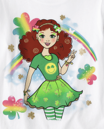 T-shirt graphique pour filles de la Saint-Patrick