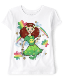 T-shirt graphique pour filles de la Saint-Patrick