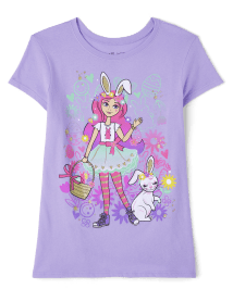 Girls Easter Girl Graphic Tee