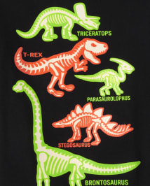 Baby And Toddler Boys Glow Dinos Graphic Tee
