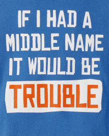 Baby And Toddler Boys Trouble Graphic Tee