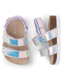 Baby Girls Holographic Sandals