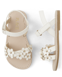 Girls flower sandals discount