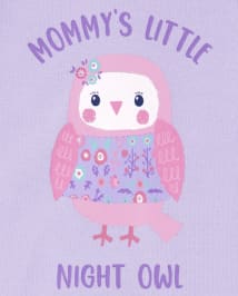 Baby And Toddler Girls Night Owl Snug Fit Cotton Pajamas