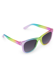 Girls Jeweled Rainbow Ombre Traveler Sunglasses