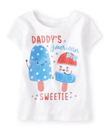 Baby And Toddler Girls American Sweetie Graphic Tee