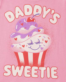 Baby And Toddler Girls Daddy's Sweetie Graphic Tee