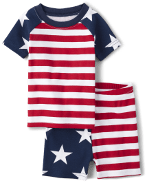 Unisex Baby And Toddler Matching Family Americana Snug Fit Cotton Pajamas