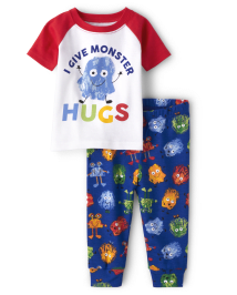 Pyjama unisexe en coton coupe ajustée Monster Hugs pour bébé et tout-petit