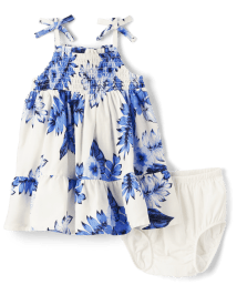 Baby Girls Matching Family Floral Tiered Dress