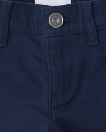 Khanomak Women's Cotton Spandex Twill Shorts - Belted, Cuffed Hem, 4 Pockets, Navy, Size Small - View #2