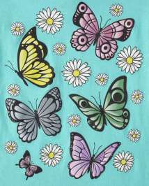 Girls Butterflies Graphic Tee