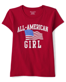 Girls Matching Family All-American Girl Graphic Tee