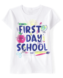 Girls First Day Of School Graphic Tee