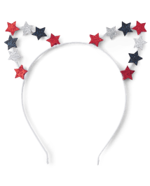 Girls Glitter Star Cat Ear Headband
