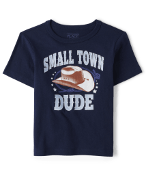 Baby And Toddler Boys Small Town Dude Graphic Tee