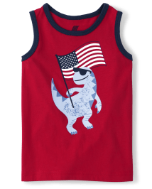 Baby And Toddler Boys Dino Flag Tank Top