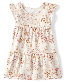 Baby And Toddler Girls Mix And Match Short Flutter Sleeve Floral Print ...